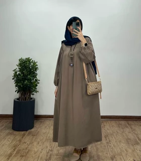 مانتو عبایی بلند کتان پنبه