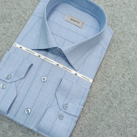 پیراهن راه راه استین بلند مردانه _ قواره کلاسیک _استایل رسمی