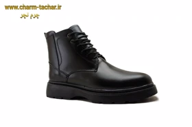 نیم بوت مردانه لوفر بندی بغل زیپ‌دار چرم طبیعی si186