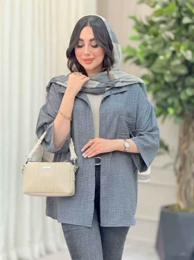 شومیز آستین پاگن ثمین