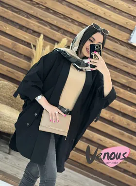مانتو پانچ سرشونه بنددار