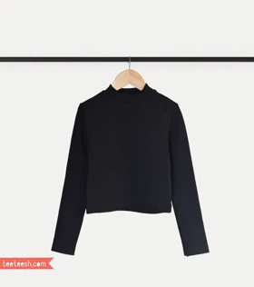 کراپ آستین بلند مشکی