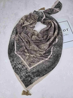 روسری نخی کلیشه طرح شالیزار کد 306