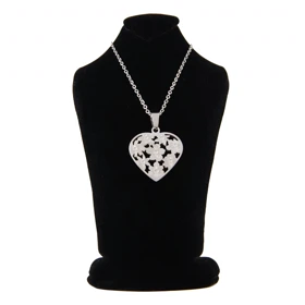 گردنبند دخترانه مدل گل قلبی