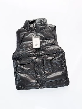 پافر زنانه ورنی ساده جیب‌دار