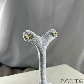 گوشواره زنانه مدل پروانه تمام نگین 20390