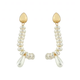 گوشواره زنانه مدل L مرواریدی