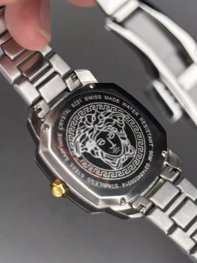 ساعت مچی ورساچه سیلور طلایی صفحه سفید Versace Dylos