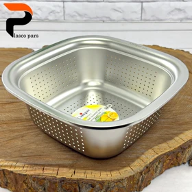 آبکش مربع جدید استیل 24 سانت