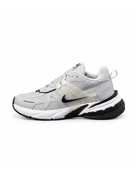کفش کتانی مردانه بزرگ پا نایکی v2k رنگ طوسی مشکی Nike V2k