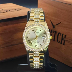 ساعت مچی زنانه رولکس دیت جاست Datejust با موتور کوارتز ژاپن و قفل پروانه ای کد 5