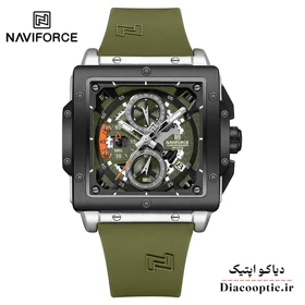 ساعت مچی مردانه سه موتور برند نیوی فورس مدل NAVIFORCE 8064 بند رابر
