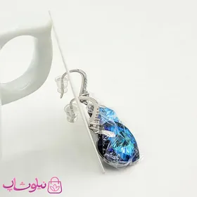 گوشواره ژوپینگ با کریستال سواروسکی آبی