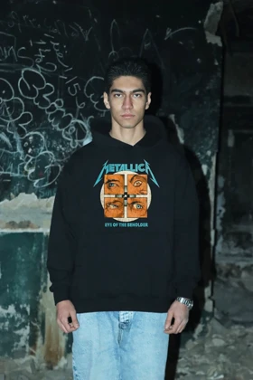 هودی مشکی اسپرت طرح Metallica 3 - فواصل