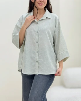 شومیز راه راه نگینی