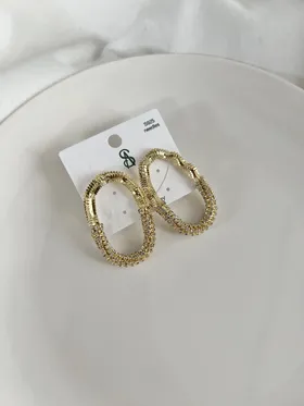 گوشواره اسپرت نگین‌دار