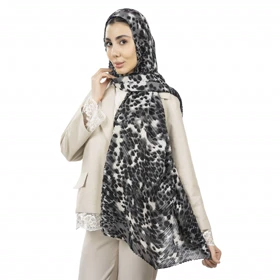 شال پلیسه طرح پلنگی زنانه - 39251736