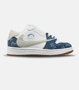 کفش کتانی مردانه و زنانه سفید طوسی آبی NIKE AIR JORDAN مدل 8730