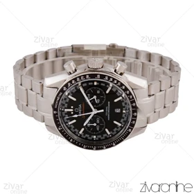 ساعت امگا اسپیدمستر مردانه سه موتوره استیل صفحه مشکی 105695