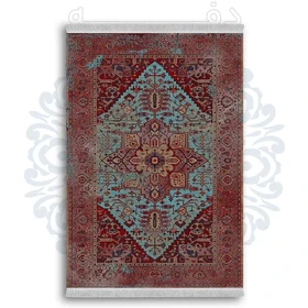 فرشینه از جنس پارچه هازان مخمل ترک طرح گلیم برند دفه کد DDGG 127