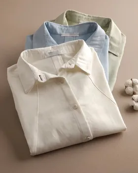 شومیز لینن بغل چاک انوش