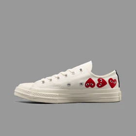 کانورس پلی مولتی هارت سفید ساق کوتاه Converse Cdg Play Multi Heart White Lowtop