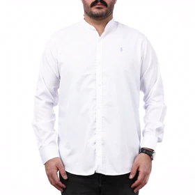 پیراهن آستین بلند راه راه یقه دیپلمات مردانه مدل 6102063