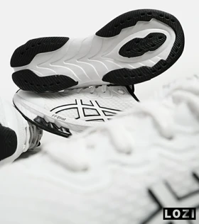 کفش کتانی مردانه سفید مشکی ASICS GORETEX
