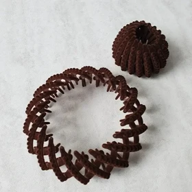 گیره چنگکی گوجه ای مو شمعی دخترانه طرح مخملی برامده