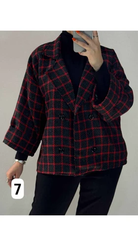 کت باکسی چهارخونه 66280