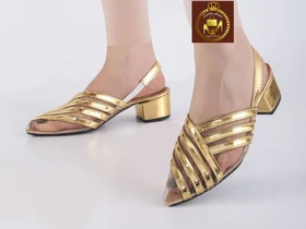 صندل پشت‌باز مجلسی و تابستانه زنانه پاشنه‌دار