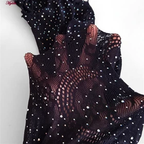 سرهمی فانتزی نگین‌دار زنانه مشکی کد 4860-7185