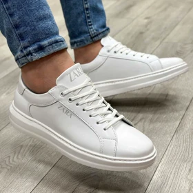 کفش مردانه رنگ سفید مدل زارا zara