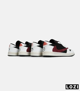کفش کتانی مردانه قهوه ای سفید مشکی زرشکی NIKE travis scott