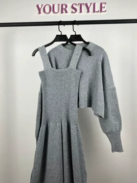 ست پیراهن بافت و رویه 7706