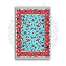 *جدید* فرشینه از جنس پارچه شانل مخمل ترک طرح فانتزی برند دفه کد 563