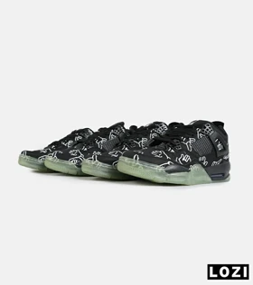 کفش کتانی ساق‌دار مردانه مشکی سبز Jordan 4 x Kaws