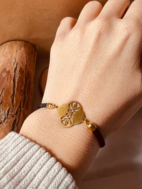 دستبند گل چهار برگ برگی