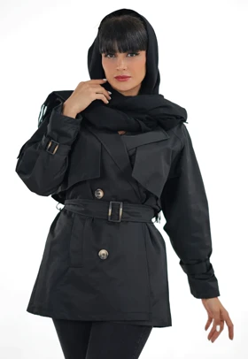بارانی شنل zara (مشکی)