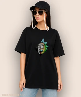 تیشرت لش مردانه و زنانه طرح ریک اند مورتی و انیشتین