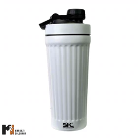 شیکر ورزشی استیل درب پیچی کد 1321-2 (سفید)