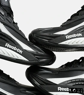 کفش کتانی ساق‌دار مشکی سفید Reebok Shaq Attaq