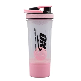 شیکر دوتیکه بدنسازی اوپتیموم نوتریشن مدل شفاف Genach ظرفیت 0.65 لیتر