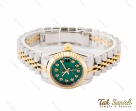 ساعت مچی رولکس دیت جاست زنانه صفحه سبز اسمال Rolex-3430-L