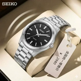 ساعت مردانه برند SEIKO صفحه مشکی ارزان و اقتصادی
