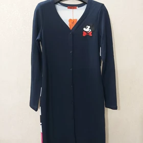 مانتو زنانه پشمی طرح میکی موس وارداتی