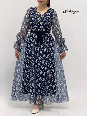 3844-پیراهن ماکسی بابونه