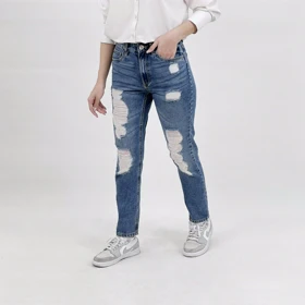 شلوار جین مام فیت 1008336