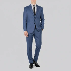 کت و شلوار دو دکمه سورمه ای