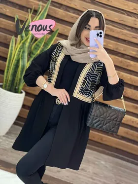 مانتو عروسکی بالا خامه دوزی